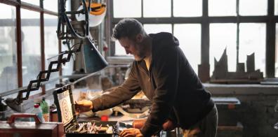 A man in a workshop